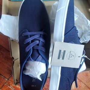 TOMS Men's Blue and White Sneakers size 9.5